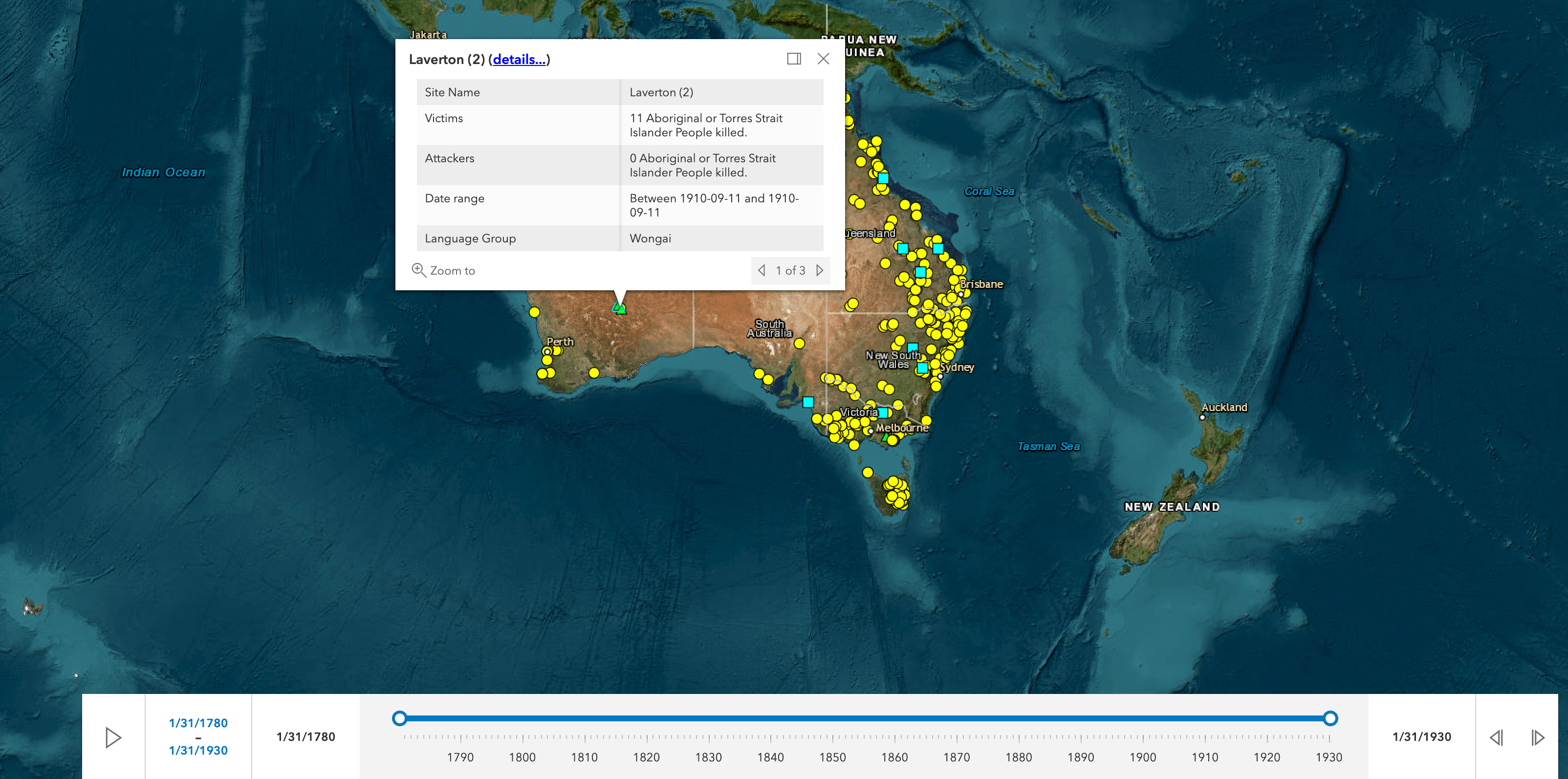 Picture of Colonial Frontier Massacres in Australia, 1788-1930